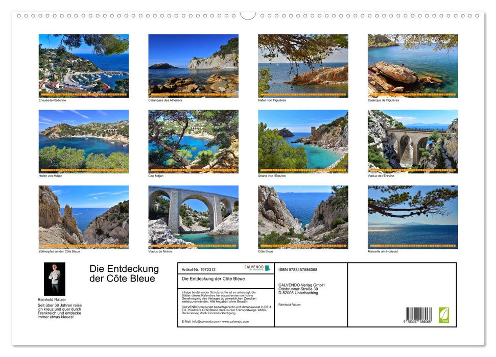 Die Entdeckung der Côte Bleue (CALVENDO Wandkalender 2026)