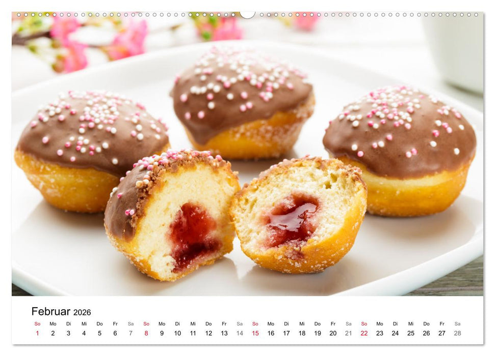 Kuchen, Kekse und Gebäck - süß und lecker durch das Jahr (CALVENDO Premium Wandkalender 2026)