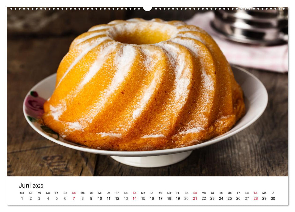 Kuchen, Kekse und Gebäck - süß und lecker durch das Jahr (CALVENDO Premium Wandkalender 2026)