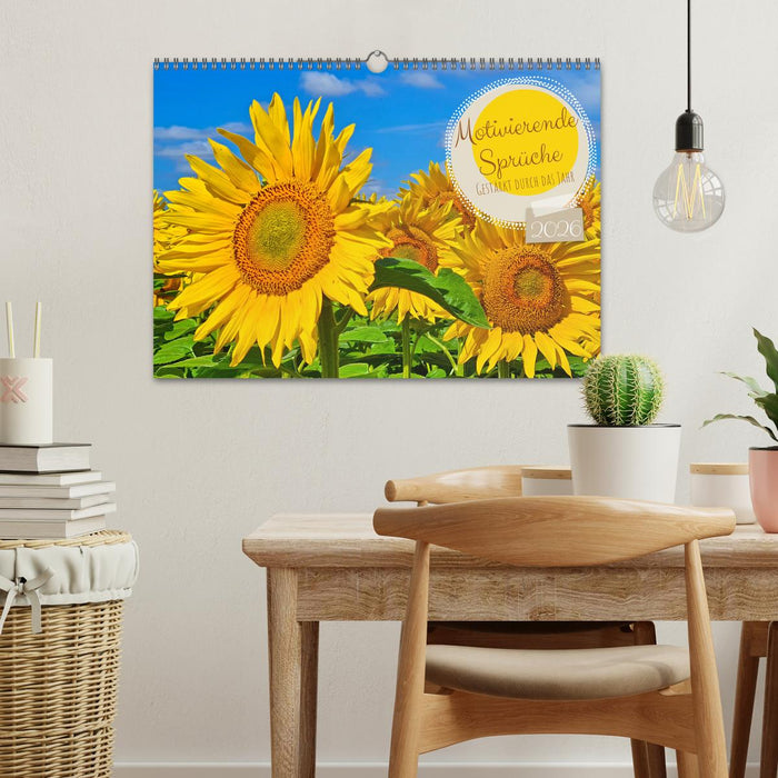 Motivierende Sprüche - gestärkt durch das Jahr (CALVENDO Wandkalender 2026)