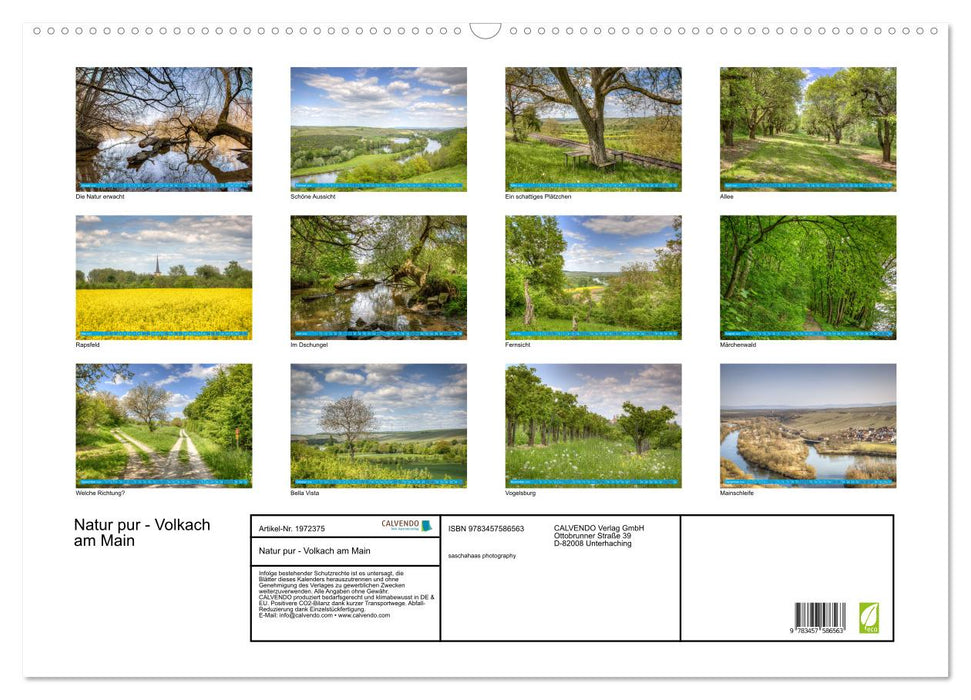 Natur pur - Volkach am Main (CALVENDO Wandkalender 2026)