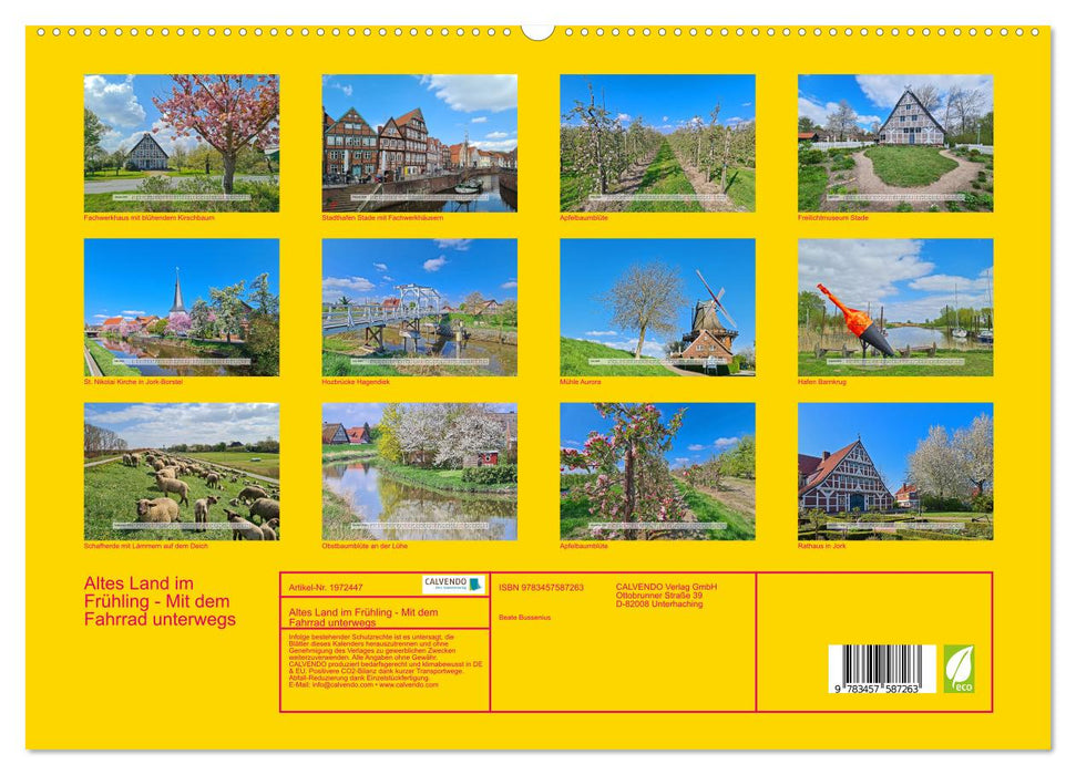 Altes Land im Frühling - Mit dem Fahrrad unterwegs (CALVENDO Premium Wandkalender 2026)