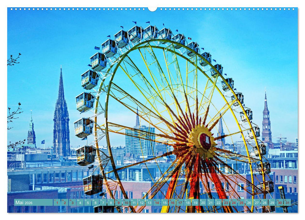 Hamburg mal 2 (CALVENDO Premium Wandkalender 2026)