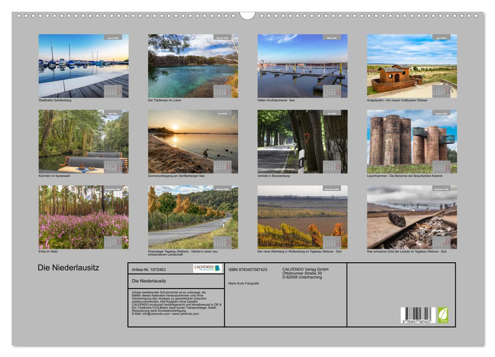 Die Niederlausitz (CALVENDO Wandkalender 2026)