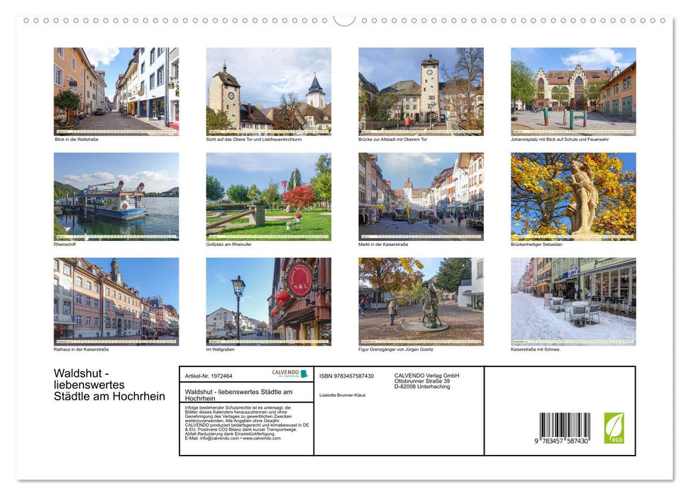 Waldshut - liebenswertes Städtle am Hochrhein (CALVENDO Premium Wandkalender 2026)