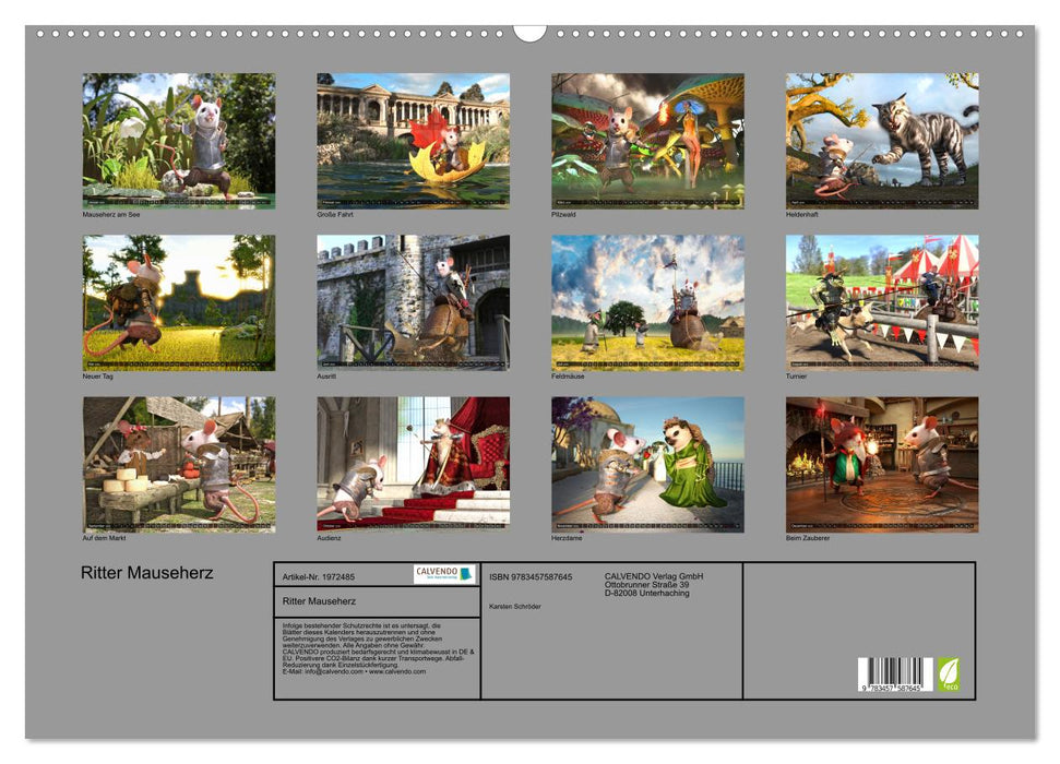 Ritter Mauseherz (CALVENDO Wandkalender 2026)