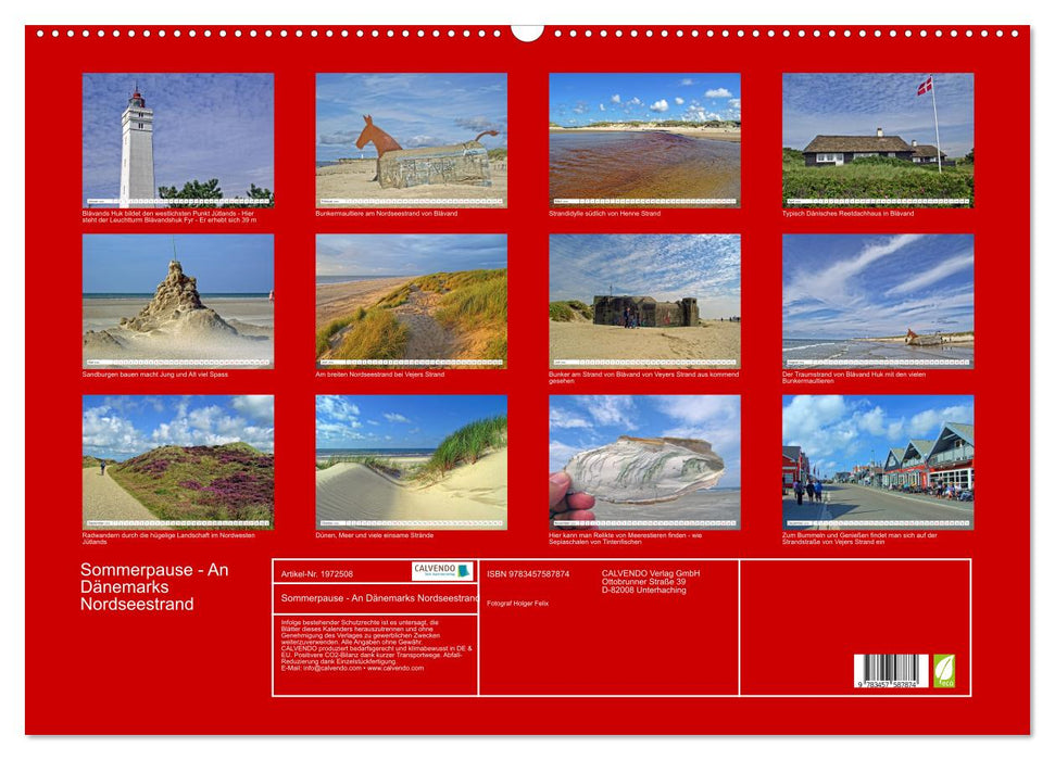 Sommerpause - An Dänemarks Nordseestrand (CALVENDO Wandkalender 2026)
