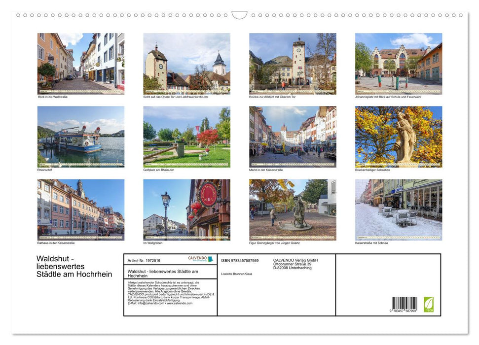 Waldshut - liebenswertes Städtle am Hochrhein (CALVENDO Wandkalender 2026)
