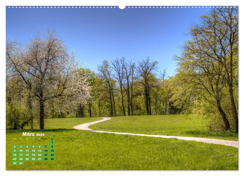 Park Schönbusch Aschaffenburg (CALVENDO Wandkalender 2026)