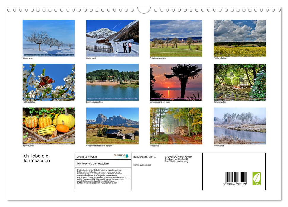 Ich liebe die Jahreszeiten (CALVENDO Wandkalender 2026)