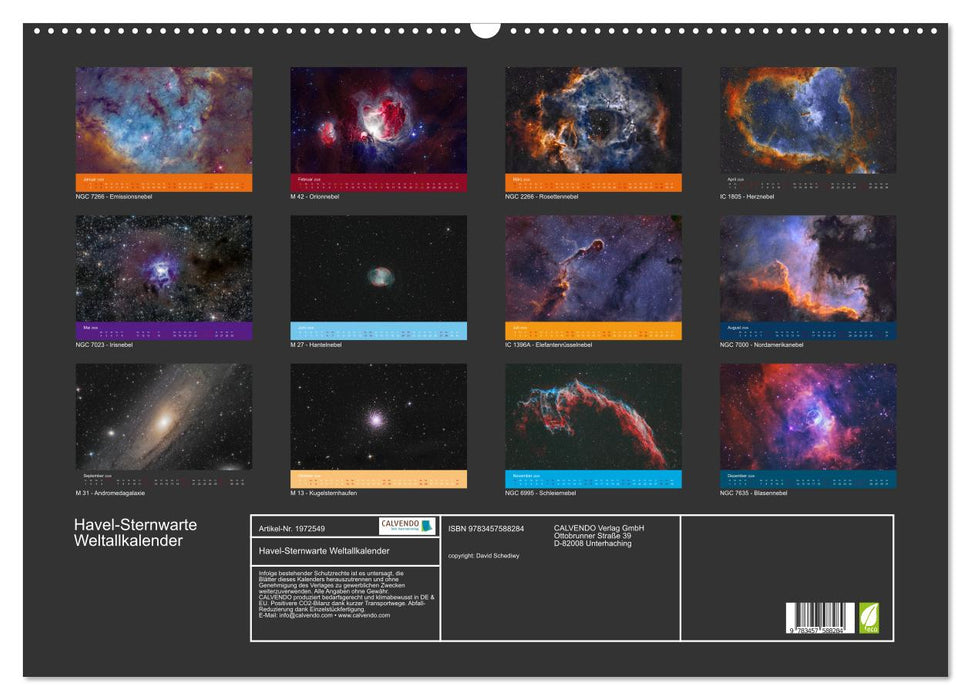 Havel-Sternwarte Weltallkalender (CALVENDO Wandkalender 2026)