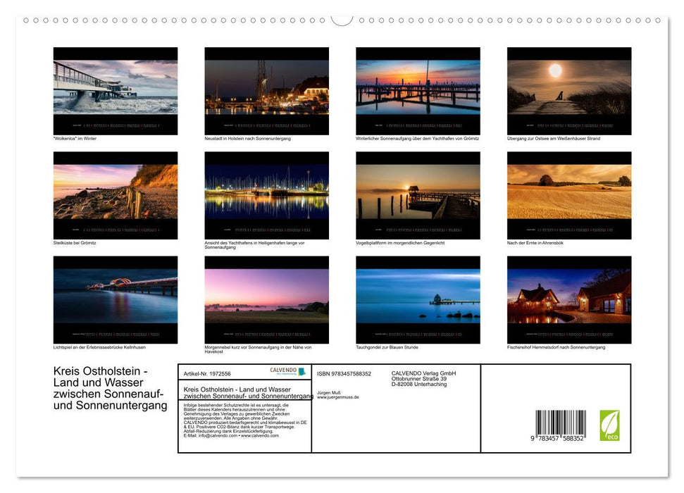 Kreis Ostholstein - Land und Wasser zwischen Sonnenauf- und Sonnenuntergang (CALVENDO Premium Wandkalender 2026)