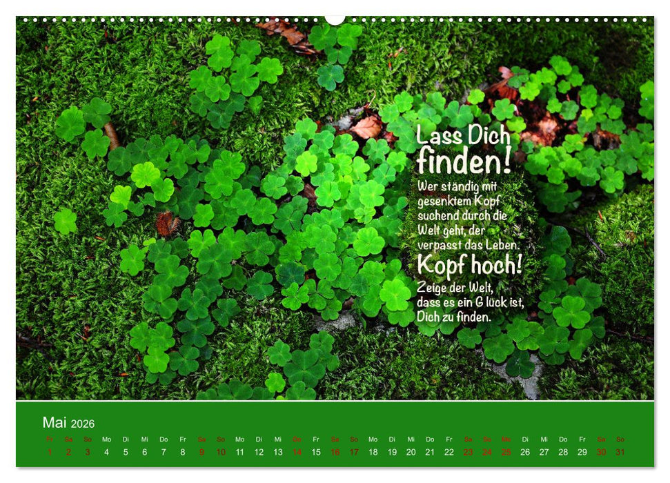 Pflück Dein Glück – Kleine Weisheiten für den Alltag (CALVENDO Premium Wandkalender 2026)