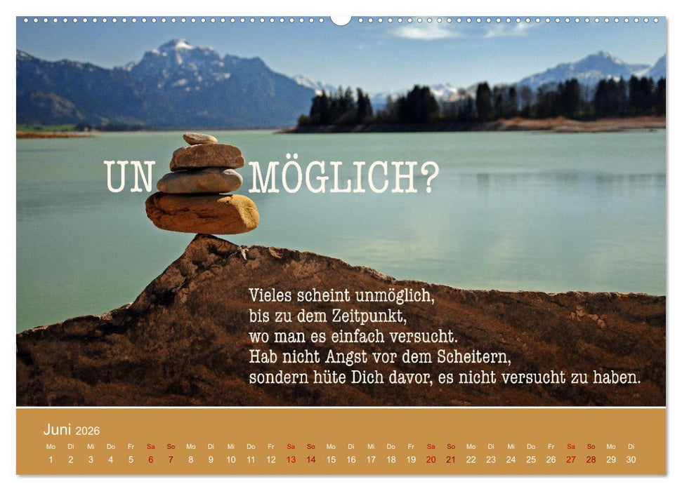 Pflück Dein Glück – Kleine Weisheiten für den Alltag (CALVENDO Premium Wandkalender 2026)