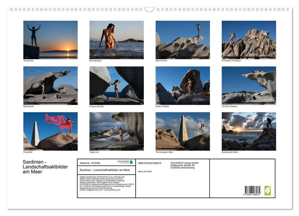 Sardinien - Landschaftsaktbilder am Meer (CALVENDO Wandkalender 2026)
