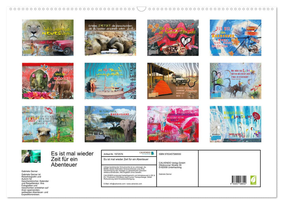 Es ist mal wieder Zeit für ein Abenteuer (CALVENDO Wandkalender 2026)