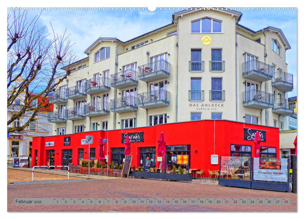 Das Kaiserbad Ahlbeck – Augenblicke eines Apriltages von der Ostseeinsel Usedom (CALVENDO Premium Wandkalender 2026)