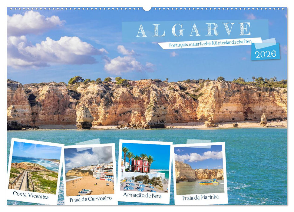 Algarve - Portugals malerische Küstenlandschaften (CALVENDO Wandkalender 2026)