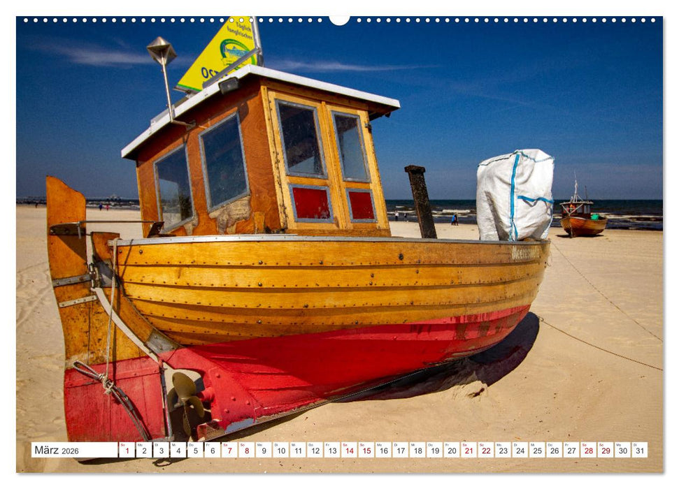 Vier Kaiserbäder – zwei Nationen – Impressionen von der Ostseeinsel Usedom (CALVENDO Wandkalender 2026)