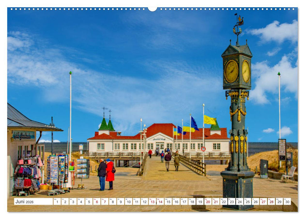 Vier Kaiserbäder – zwei Nationen – Impressionen von der Ostseeinsel Usedom (CALVENDO Wandkalender 2026)