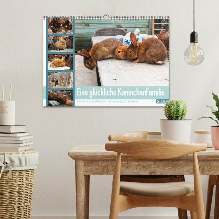 Eine glückliche Kaninchenfamilie (CALVENDO Wandkalender 2026)