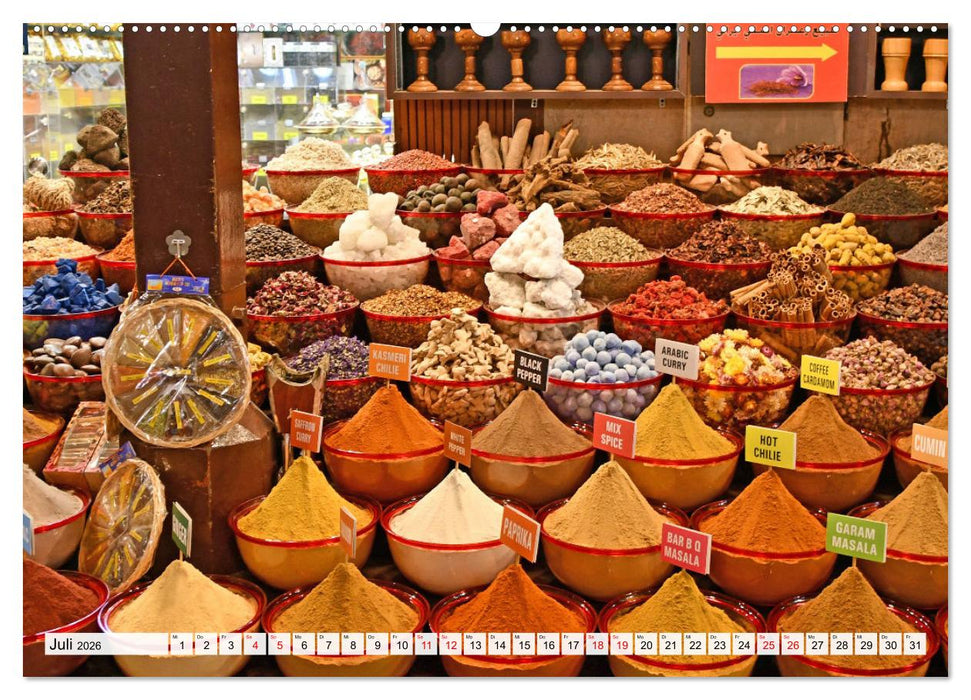 Die EMIRATES zwischen Dubai und Abu Dhabi (CALVENDO Premium Wandkalender 2026)