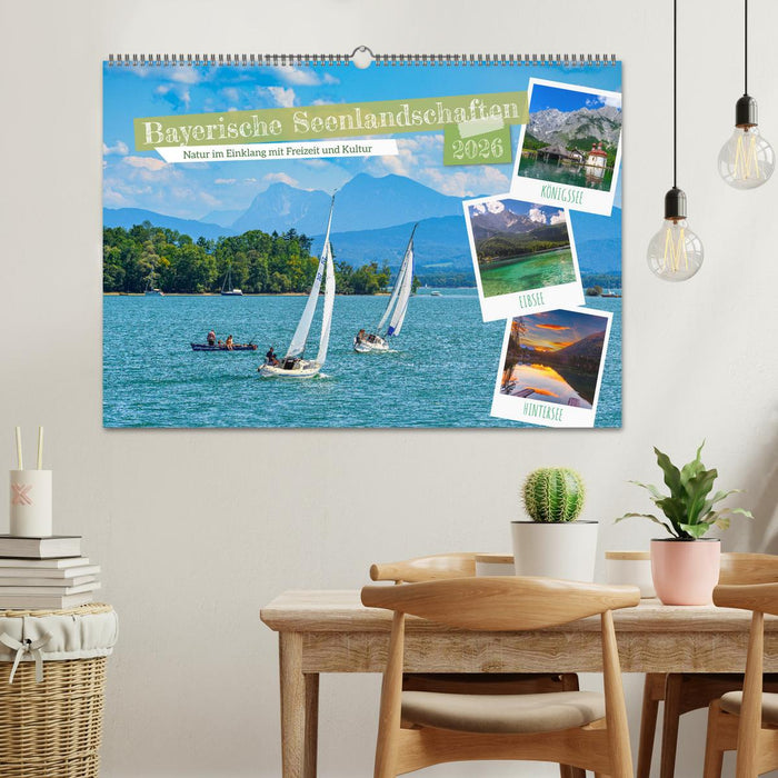 Bayerische Seenlandschaften - Natur im Einklang mit Freizeit und Kultur (CALVENDO Wandkalender 2026)