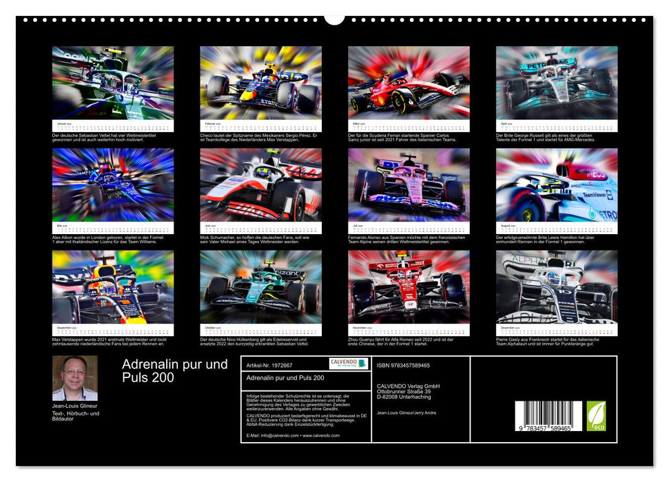 Adrenalin pur und Puls 200 (CALVENDO Premium Wandkalender 2026)