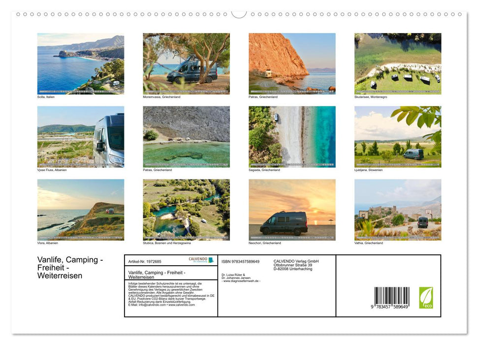 Vanlife, Camping - Freiheit - Weiterreisen (CALVENDO Premium Wandkalender 2026)