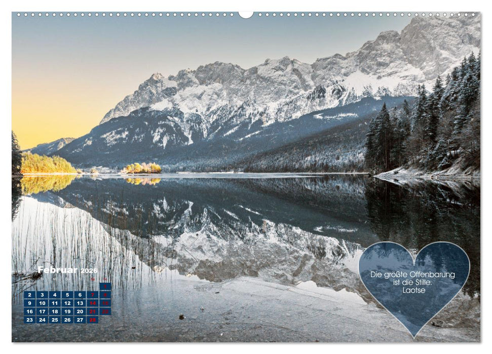 Berge und Seen, mit Zitaten - nur für Dich by VogtArt (CALVENDO Wandkalender 2026)