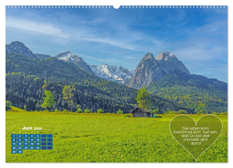 Berge und Seen, mit Zitaten - nur für Dich by VogtArt (CALVENDO Wandkalender 2026)