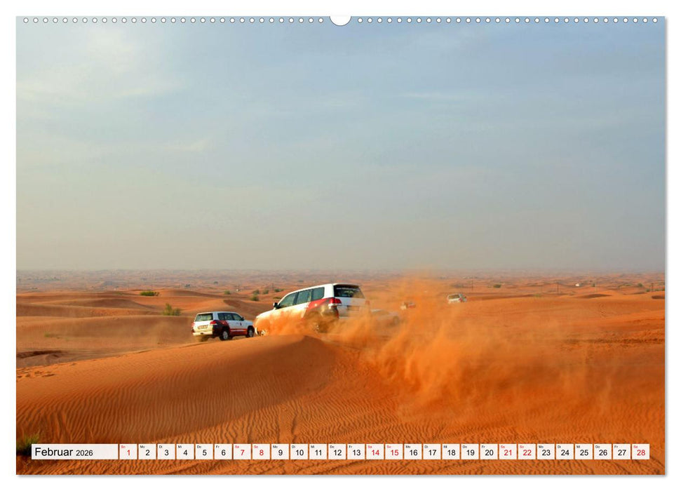 Die EMIRATES zwischen Dubai und Abu Dhabi (CALVENDO Wandkalender 2026)