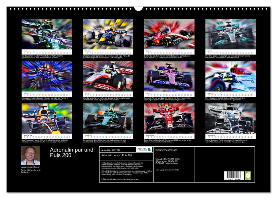 Adrenalin pur und Puls 200 (CALVENDO Wandkalender 2026)