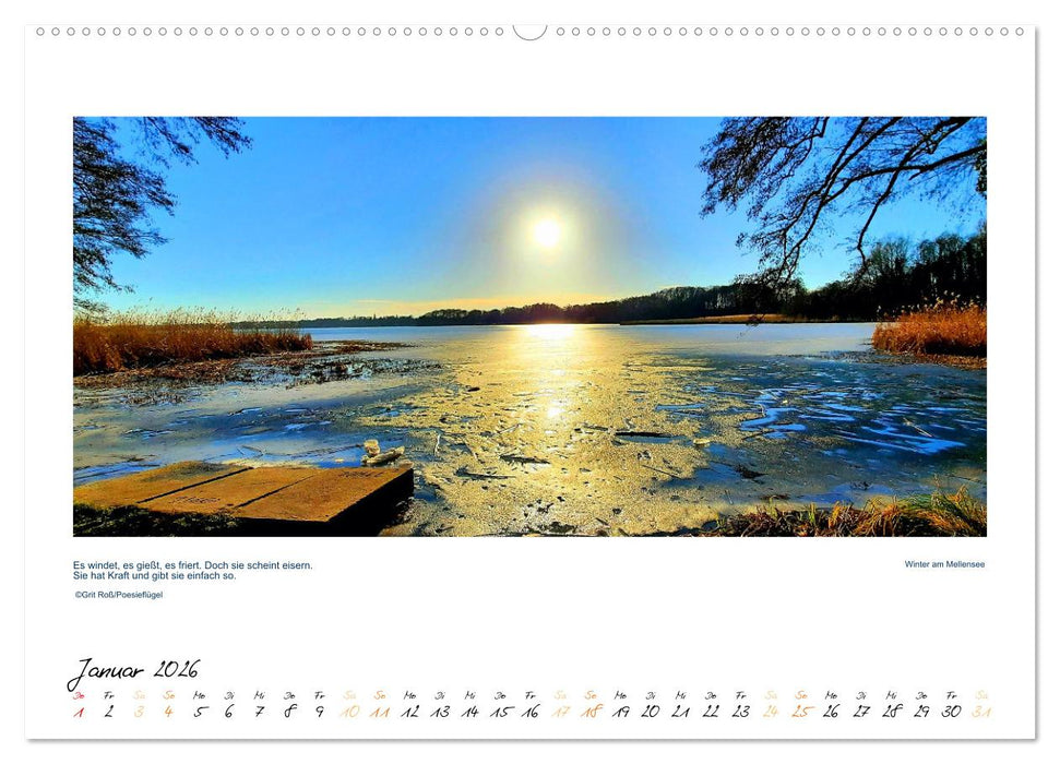 Poesieflügels Abendspaziergang (CALVENDO Premium Wandkalender 2026)