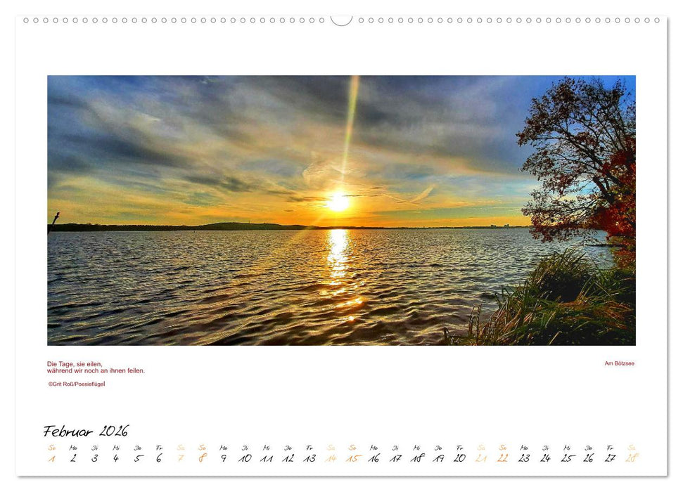 Poesieflügels Abendspaziergang (CALVENDO Premium Wandkalender 2026)