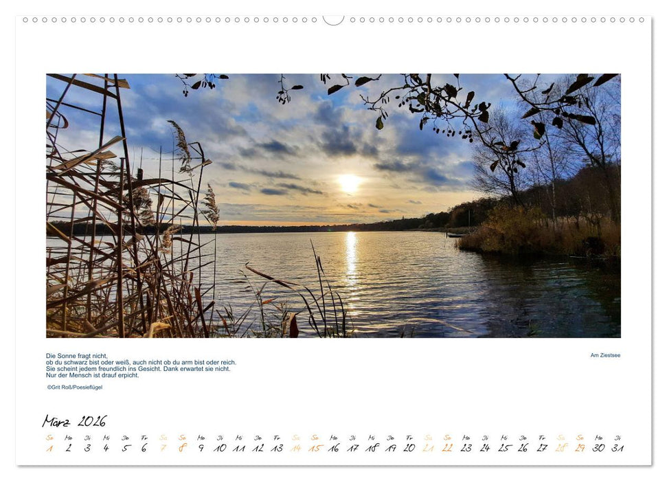 Poesieflügels Abendspaziergang (CALVENDO Premium Wandkalender 2026)