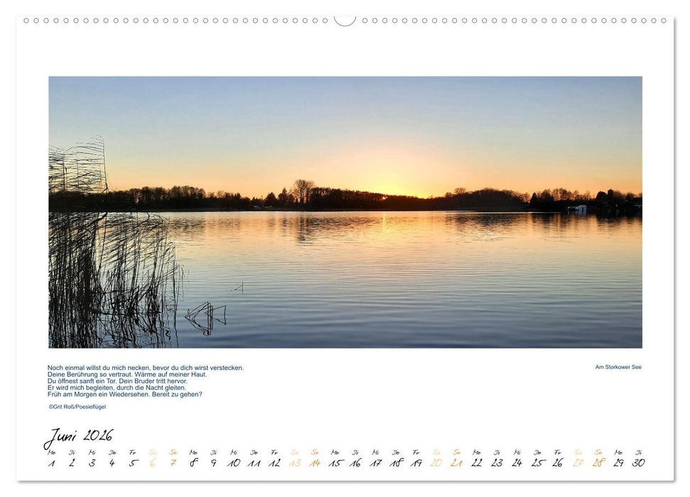 Poesieflügels Abendspaziergang (CALVENDO Premium Wandkalender 2026)