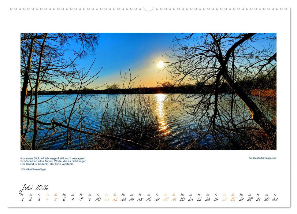 Poesieflügels Abendspaziergang (CALVENDO Premium Wandkalender 2026)