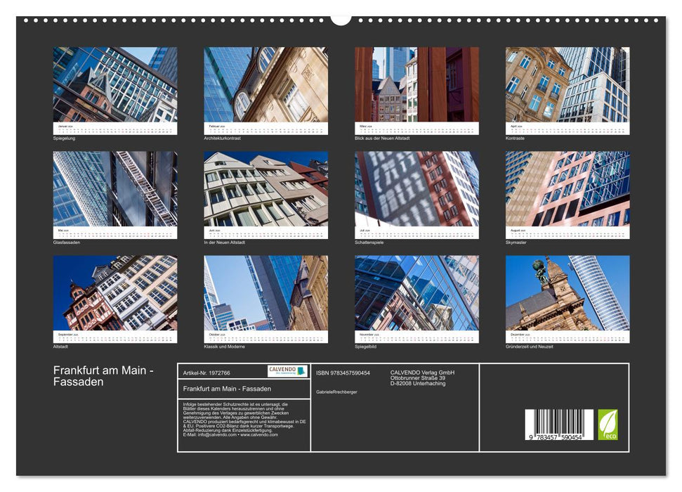 Frankfurt am Main - Fassaden (CALVENDO Premium Wandkalender 2026)
