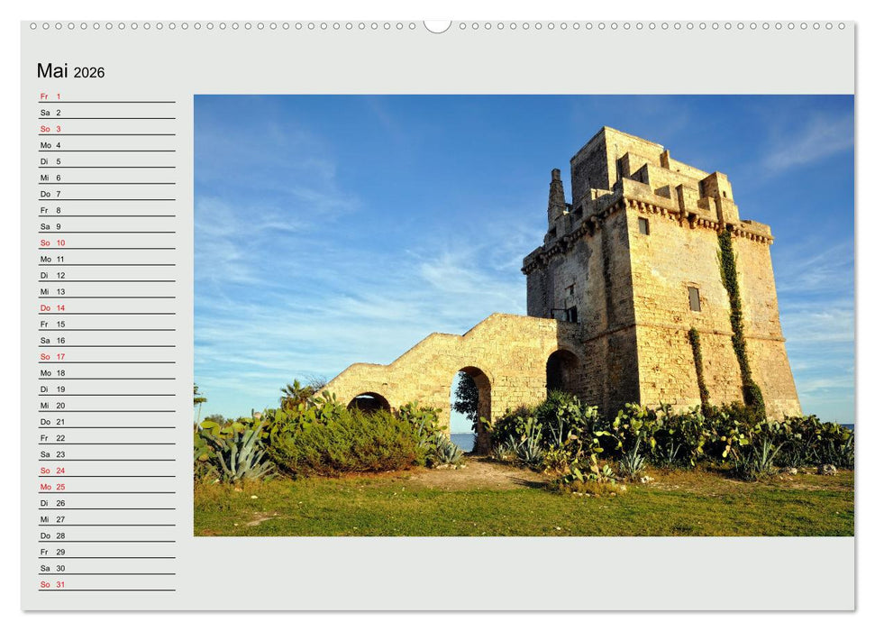 Kulturlandschaft im Süden zwischen zwei Meeren Adriatico und Ionio (CALVENDO Wandkalender 2026)