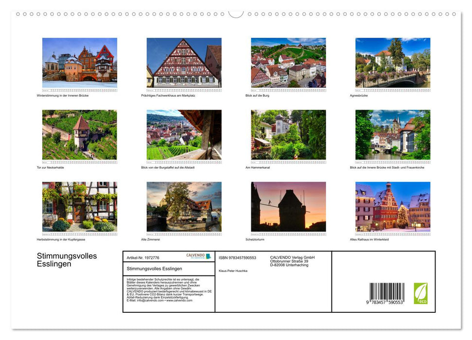 Stimmungsvolles Esslingen (CALVENDO Premium Wandkalender 2026)