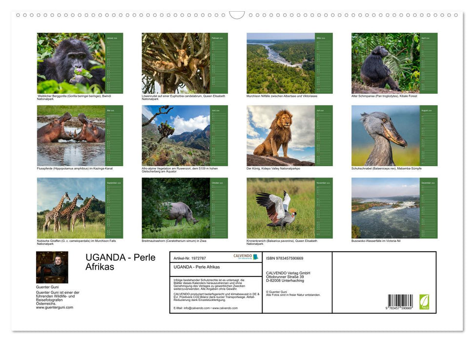 UGANDA - Perle Afrikas (CALVENDO Wandkalender 2026)