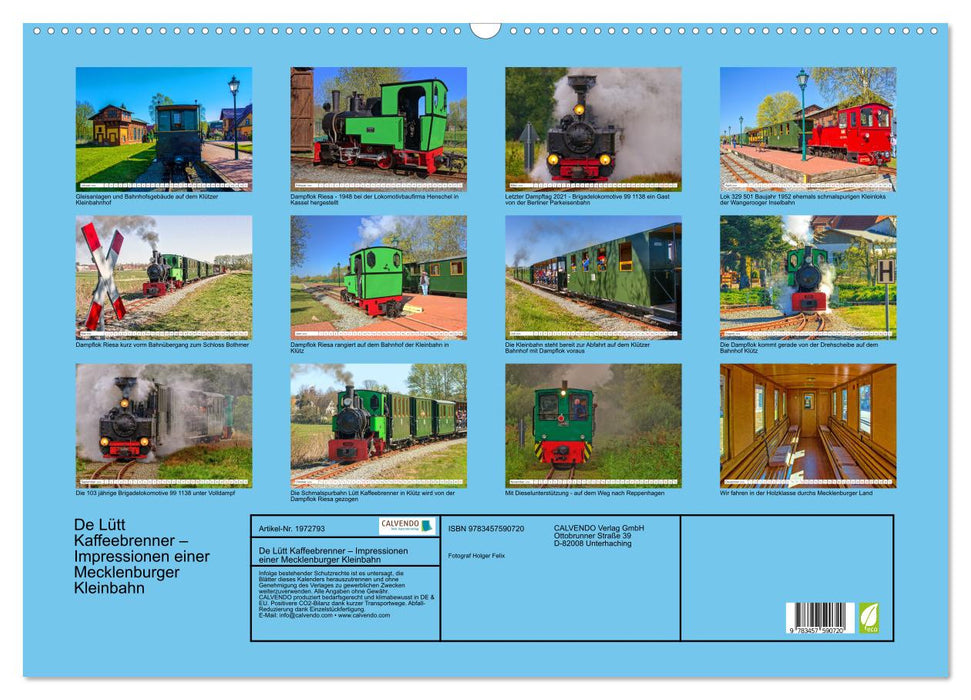 De Lütt Kaffeebrenner – Impressionen einer Mecklenburger Kleinbahn (CALVENDO Wandkalender 2026)