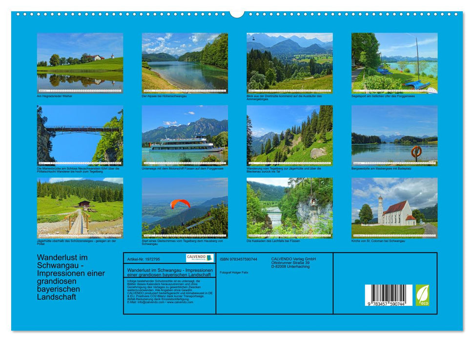 Wanderlust im Schwangau - Impressionen einer grandiosen bayerischen Landschaft (CALVENDO Premium Wandkalender 2026)