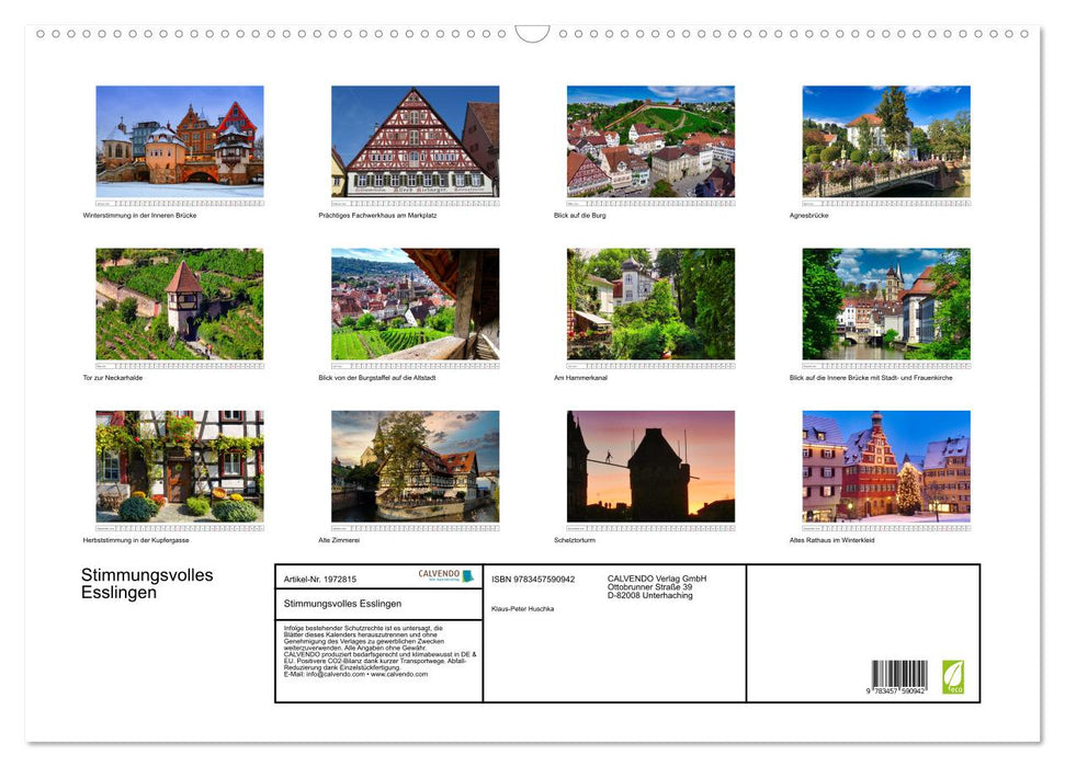 Stimmungsvolles Esslingen (CALVENDO Wandkalender 2026)