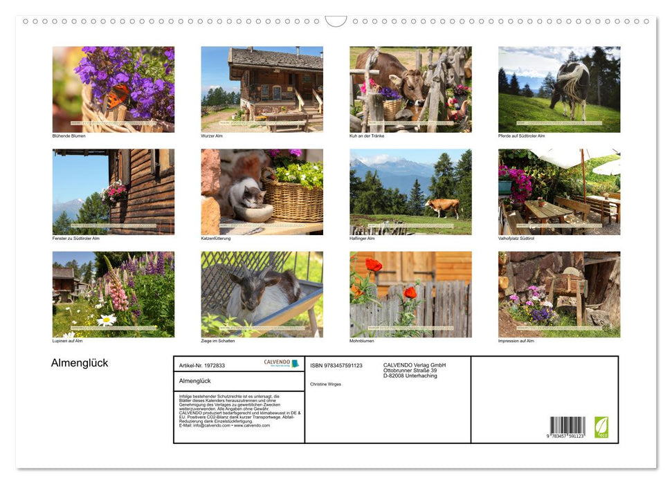 Almenglück (CALVENDO Wandkalender 2026)