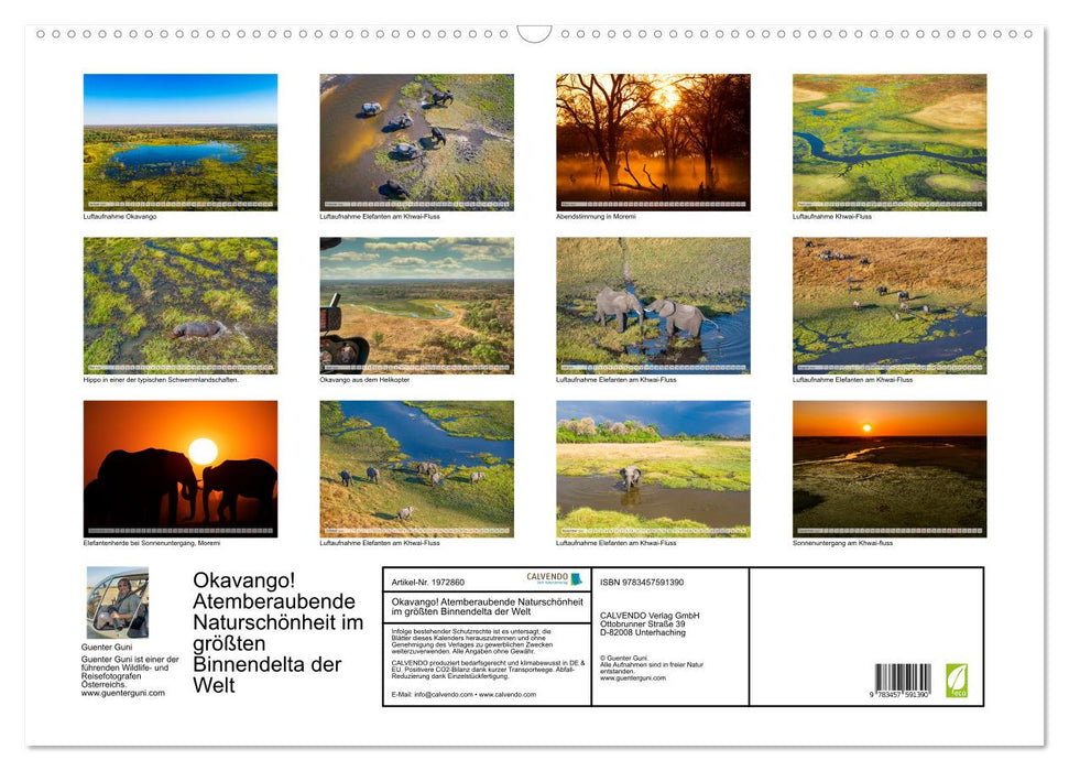 Okavango! Atemberaubende Naturschönheit im größten Binnendelta der Welt (CALVENDO Wandkalender 2026)