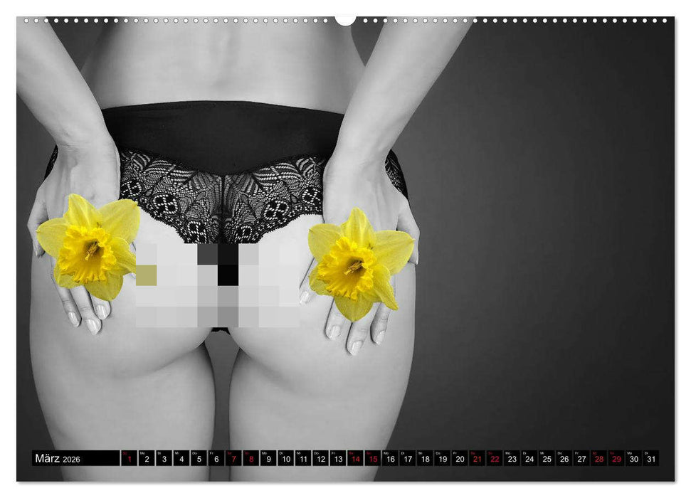 Erotik Art etwas Blumig POMBASTISCH (CALVENDO Wandkalender 2026)