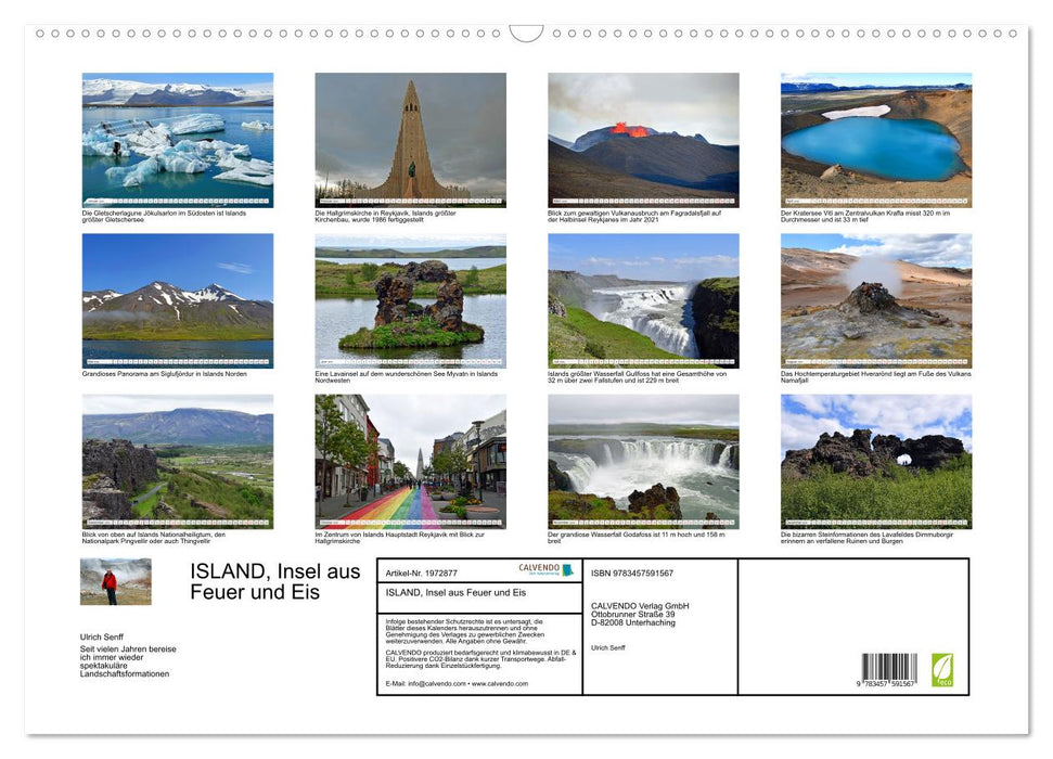 ISLAND, Insel aus Feuer und Eis (CALVENDO Wandkalender 2026)