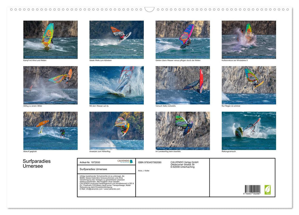 Surfparadies Urnersee (CALVENDO Wandkalender 2026)